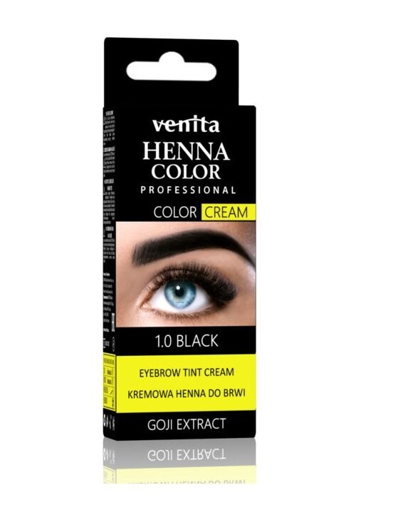 Venita, Professional Henna Color Cream Крем-хна для бровей 1.0 Черный 30г 
Venita, Professional Henna Color Cream Крем-хна для бровей 1.0 Черный 30г