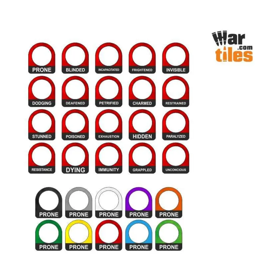 Условия Набор колец - белый, War Tiles - RPG Tokens
Условия Набор колец - белый, War Tiles - RPG Tokens