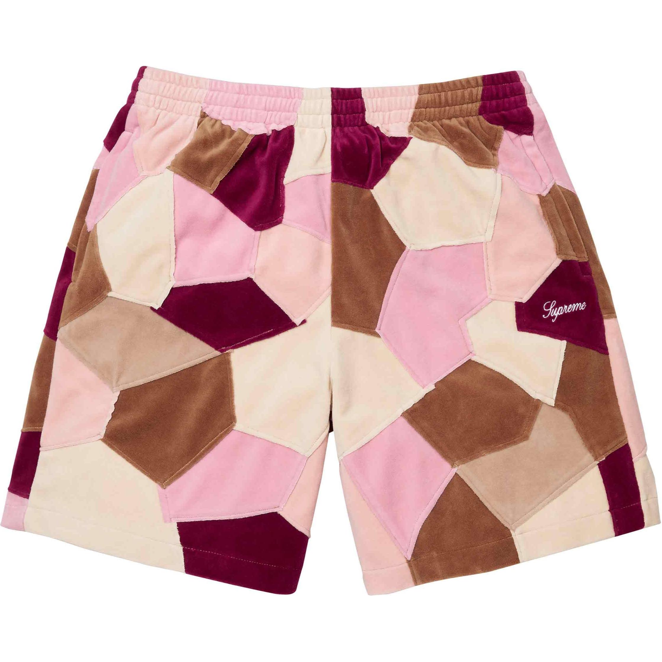 Велюровые шорты в стиле пэчворк Supreme, розовый
Велюровые шорты в стиле пэчворк Supreme, розовый