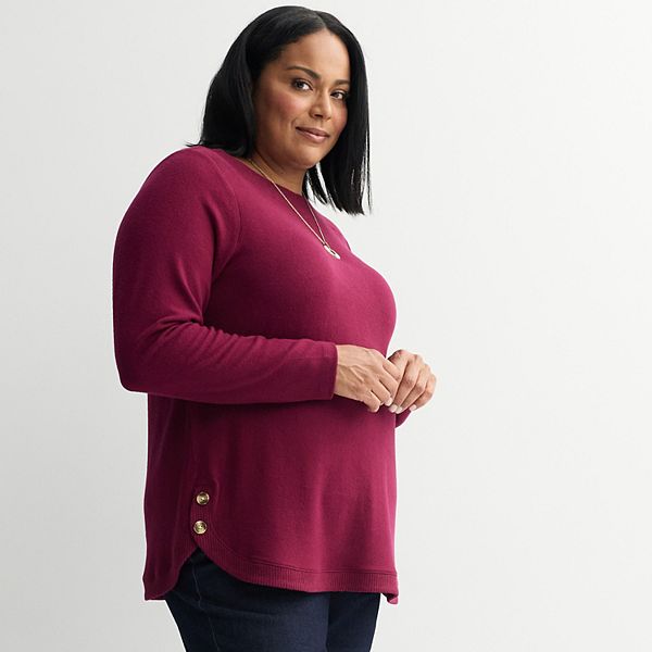 Топ с боковой пуговицей Plus size Croft & Barrow, Red Silk
Топ с боковой пуговицей Plus size Croft & Barrow, Red Silk