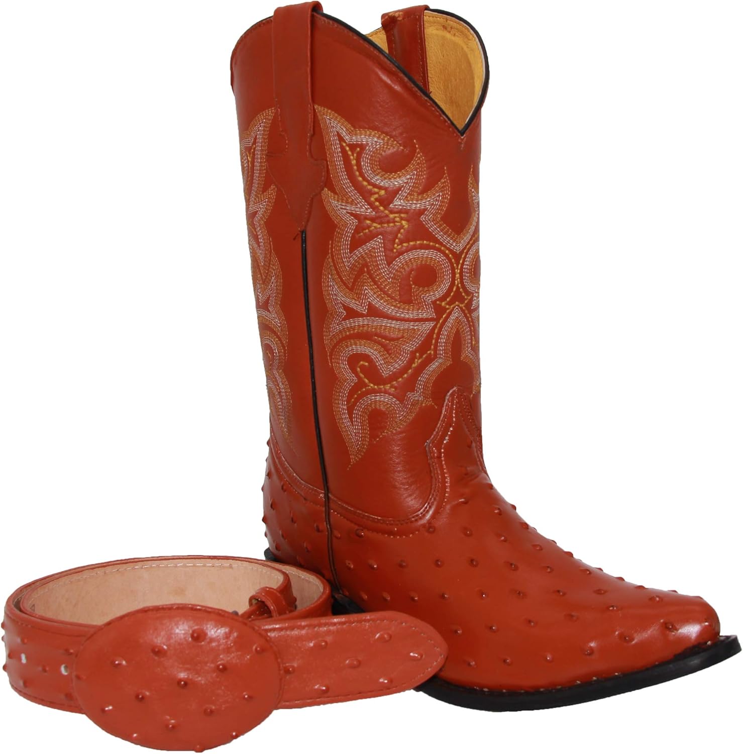 Мужские кожаные ковбойские сапоги Western Shops с тиснением под страусиное перо и ремнем The Western Shops, Cognac
Мужские кожаные ковбойские сапоги Western Shops с тиснением под страусиное перо и ремнем The Western Shops, Cognac