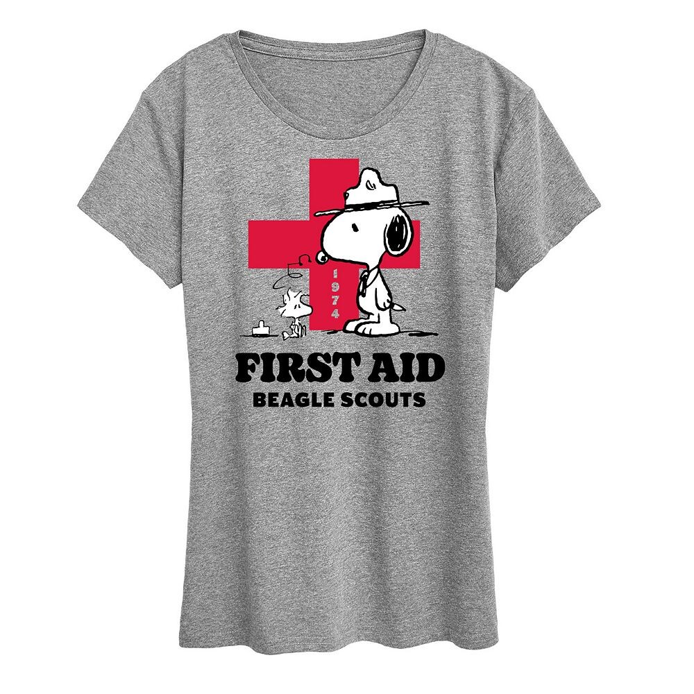 Женская футболка с рисунком Peanuts Snoopy & Woodstock First Aid Beagle Scouts Licensed Character, цвет Heather Gray
Женская футболка с рисунком Peanuts Snoopy & Woodstock First Aid Beagle Scouts Licensed Character, цвет Heather Gray
