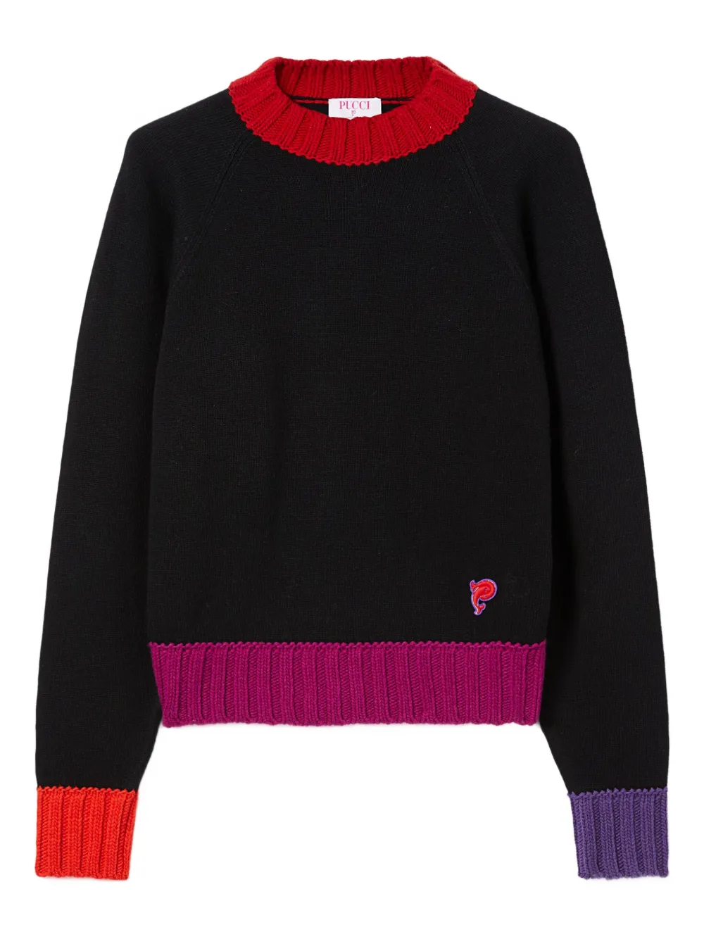Свитер в стиле колор-блок Pucci, черный
Свитер в стиле колор-блок Pucci, черный