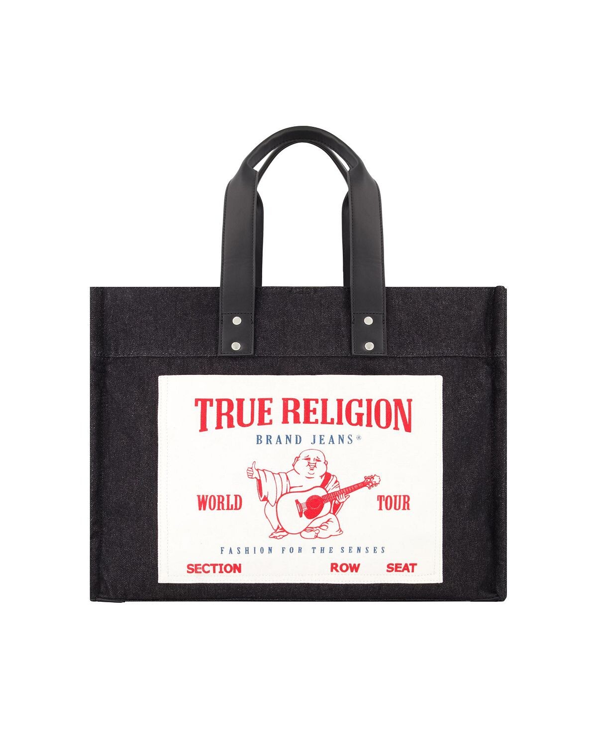 Большая большая сумка из потертого денима черного цвета True Religion, черный
Большая большая сумка из потертого денима черного цвета True Religion, черный