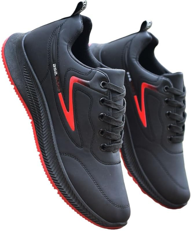 Мужские кожаные водонепроницаемые и нескользящие спортивные кроссовки- удобные, дышащие, легкие, спортивные и повседневные, подходящие для всех четырех сезонов Clolinde, черный/красный
Мужские кожаные водонепроницаемые и нескользящие спортивные кроссовки- удобные, дышащие, легкие, спортивные и повседневные, подходящие для всех четырех сезонов Clolinde, черный/красный