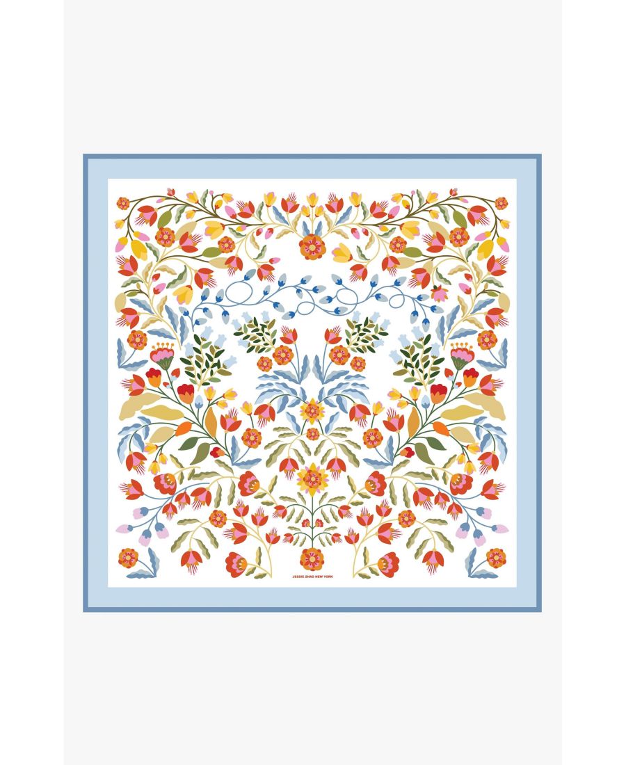 Двусторонний шелковый шарф Porcelain Jardin Jessie Zhao New York, White
Двусторонний шелковый шарф Porcelain Jardin Jessie Zhao New York, White