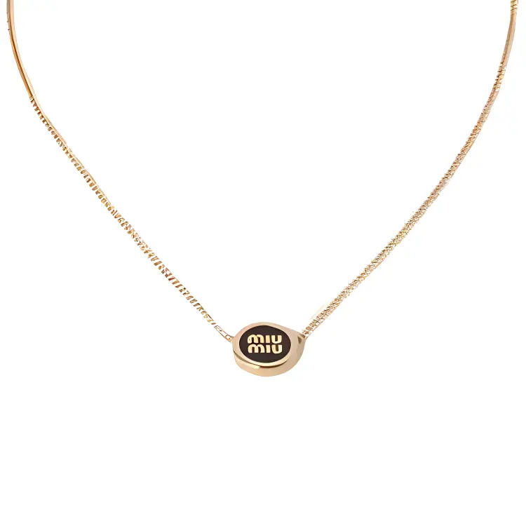 Логотип детализированное колье с круглым вырезом MIU MIU
Логотип детализированное колье с круглым вырезом MIU MIU