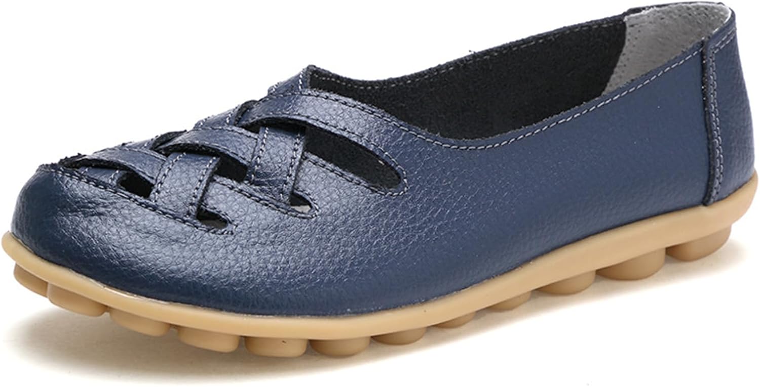 Женские кожаные лоферы летние дышащие с вырезами, закрытый носок, сандалии без застежки, повседневные, легкие с мягкой подошвой, удобные для работы медсестры, прогулки, комфортные повседневные сандалии типа 'рыбак' Kajxz, темно-синий
Женские кожаные лоферы летние дышащие с вырезами, закрытый носок, сандалии без застежки, повседневные, легкие с мягкой подошвой, удобные для работы медсестры, прогулки, комфортные повседневные сандалии типа 'рыбак' Kajxz, темно-синий