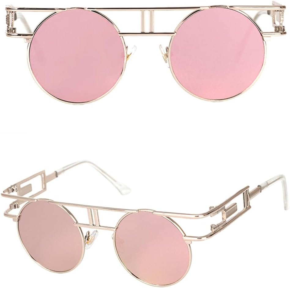 Солнцезащитные очки в стиле стимпанк, женские ретро-солнцезащитные очки, мужские готические круглые солнцезащитные очки с защитой от УФ-излучения UV400 generic, Gold-pink
Солнцезащитные очки в стиле стимпанк, женские ретро-солнцезащитные очки, мужские готические круглые солнцезащитные очки с защитой от УФ-излучения UV400 generic, Gold-pink