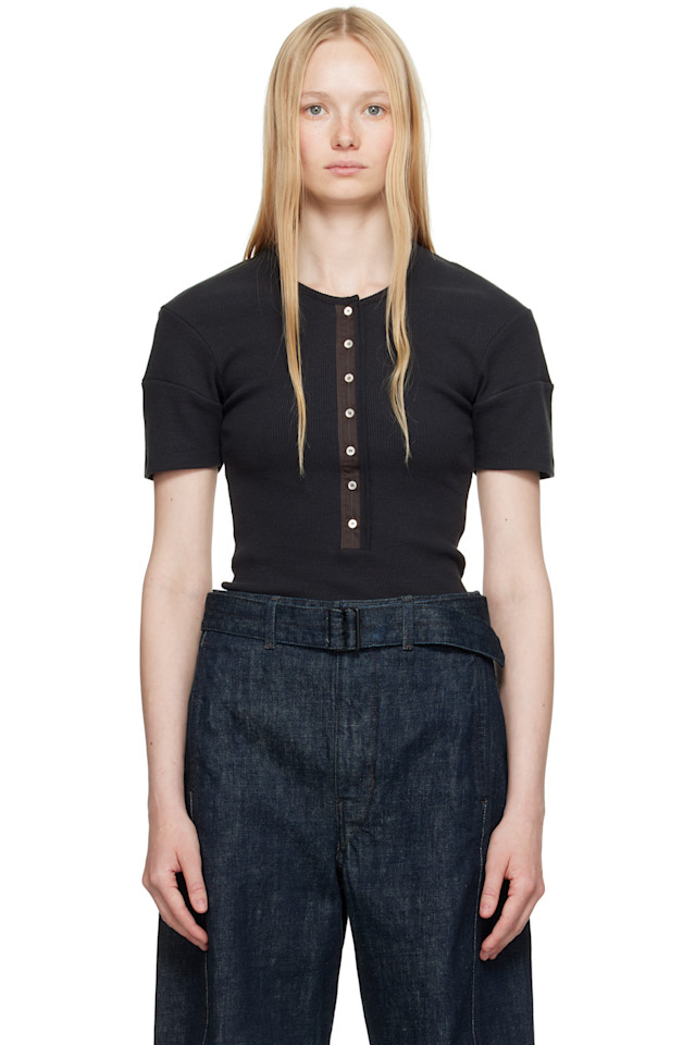 Облегающая футболка с планкой Lemaire, черный
Облегающая футболка с планкой Lemaire, черный