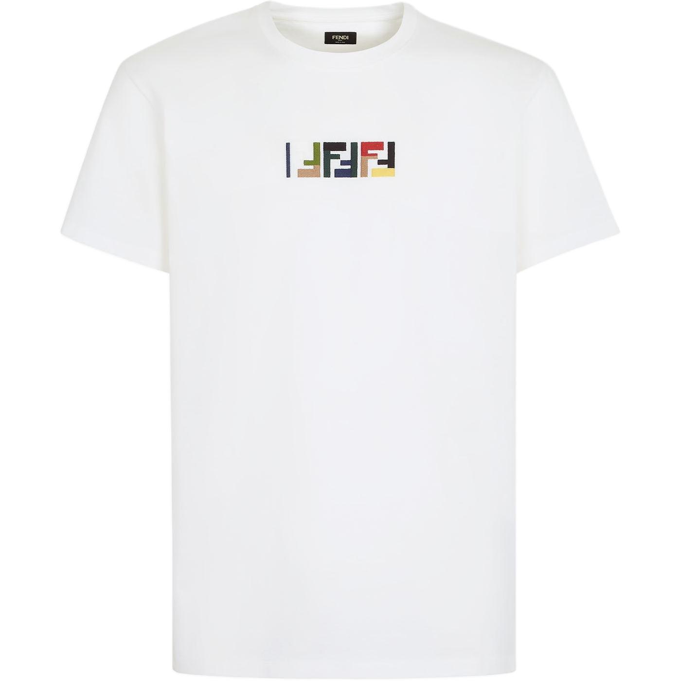 Футболка с вышитым логотипом FENDI, белый
Футболка с вышитым логотипом FENDI, белый
