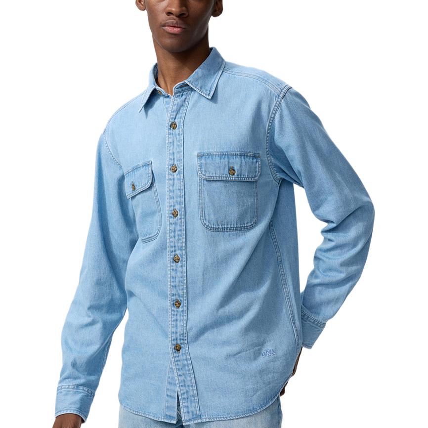UNIQLO Рубашка Unisex Sky Blue Lapel Moderate Denim
UNIQLO Рубашка Unisex Sky Blue Lapel Moderate Denim
