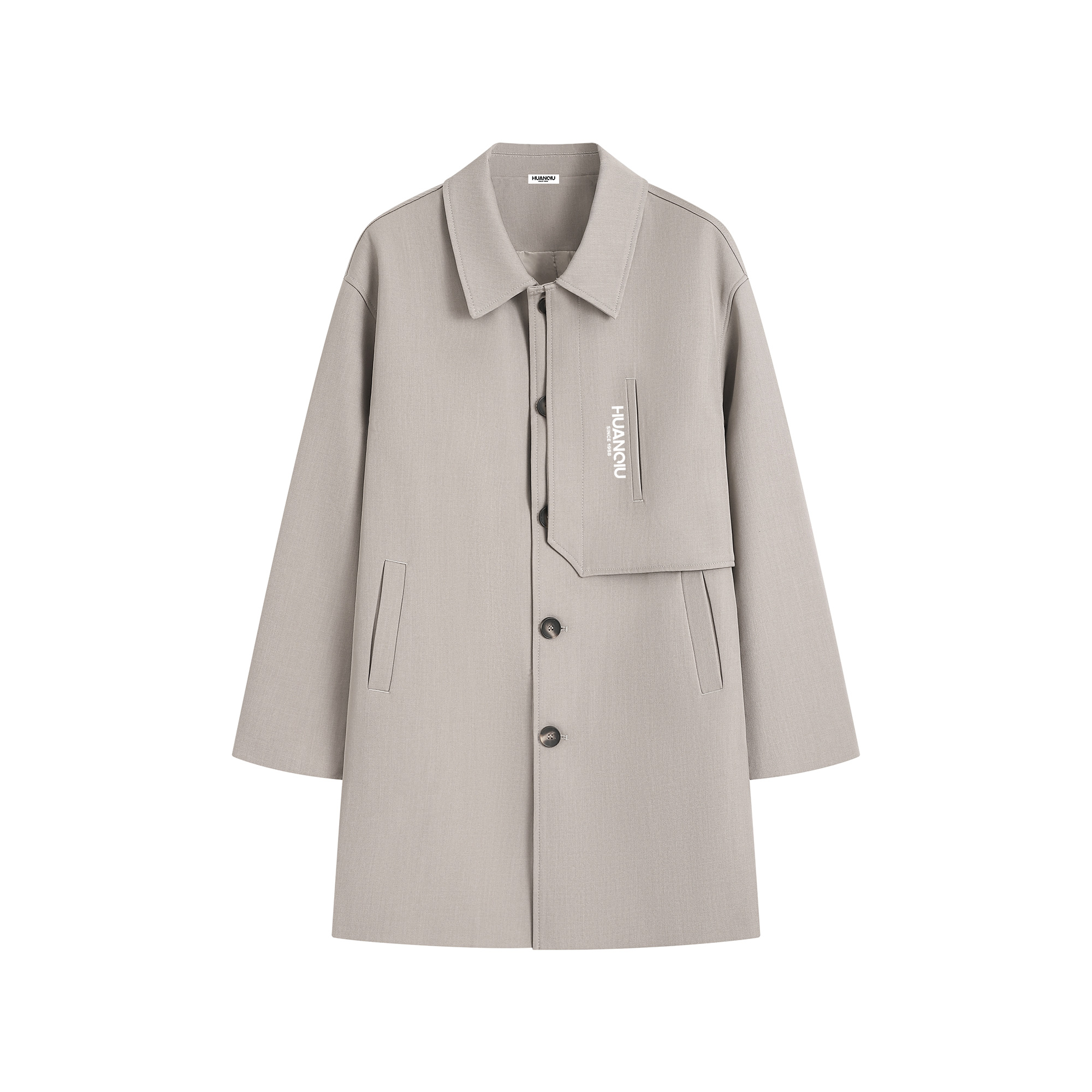 Тренч Unisex Lapel Moderate Others HUANQIU, хаки
Тренч Unisex Lapel Moderate Others HUANQIU, хаки