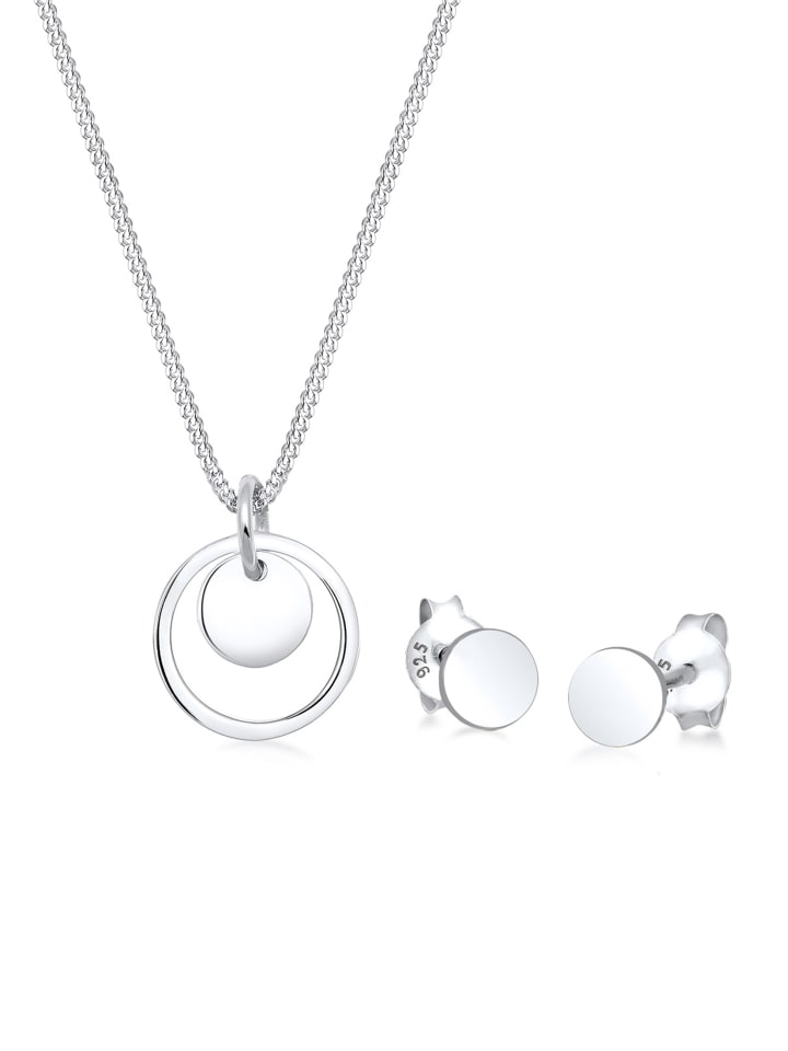 Elli Набор ювелирных украшений из серебряных дисков 925 пробы, серебряный комплект украшений
Elli Набор ювелирных украшений из серебряных дисков 925 пробы, серебряный комплект украшений