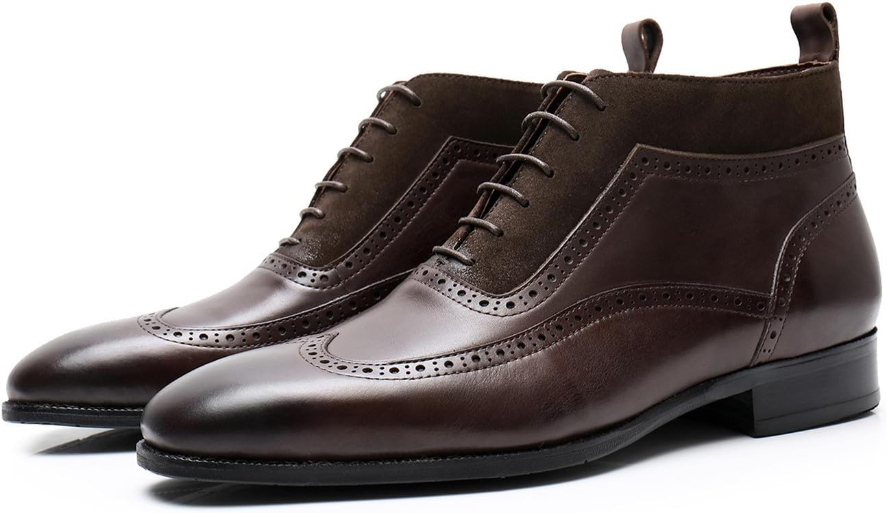 Мужские оксфорды и ботинки Santimon, формальная обувь из натуральной кожи с крыльями, двухцветные ботинки до щиколотки, модные ботинки для выпускного, свадьбы, деловой повседневной носки, ужина, челси для мужчин, коричневый
Мужские оксфорды и ботинки Santimon, формальная обувь из натуральной кожи с крыльями, двухцветные ботинки до щиколотки, модные ботинки для выпускного, свадьбы, деловой повседневной носки, ужина, челси для мужчин, коричневый