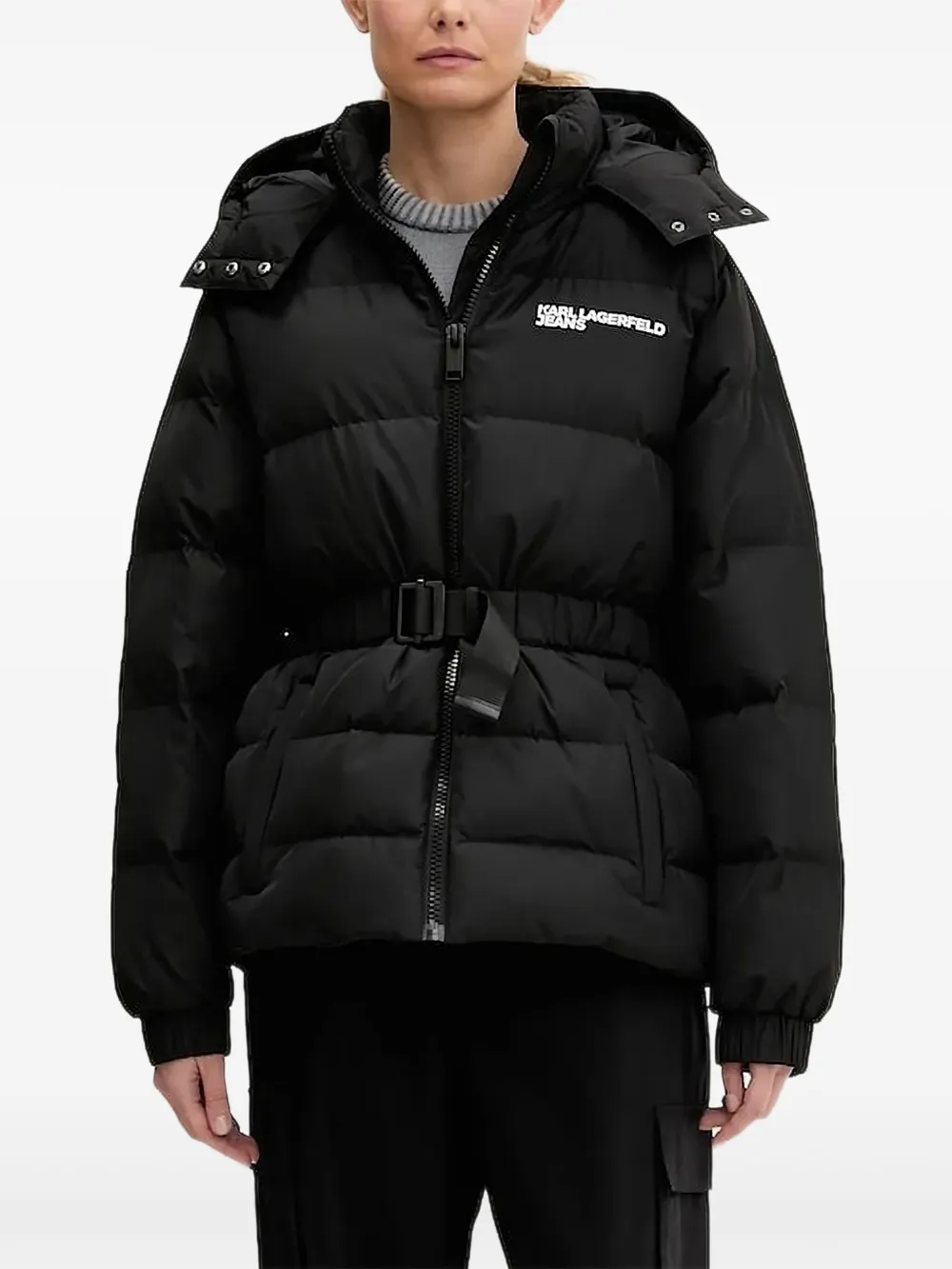Пуховик с поясом Karl Lagerfeld Jeans, черный
Пуховик с поясом Karl Lagerfeld Jeans, черный