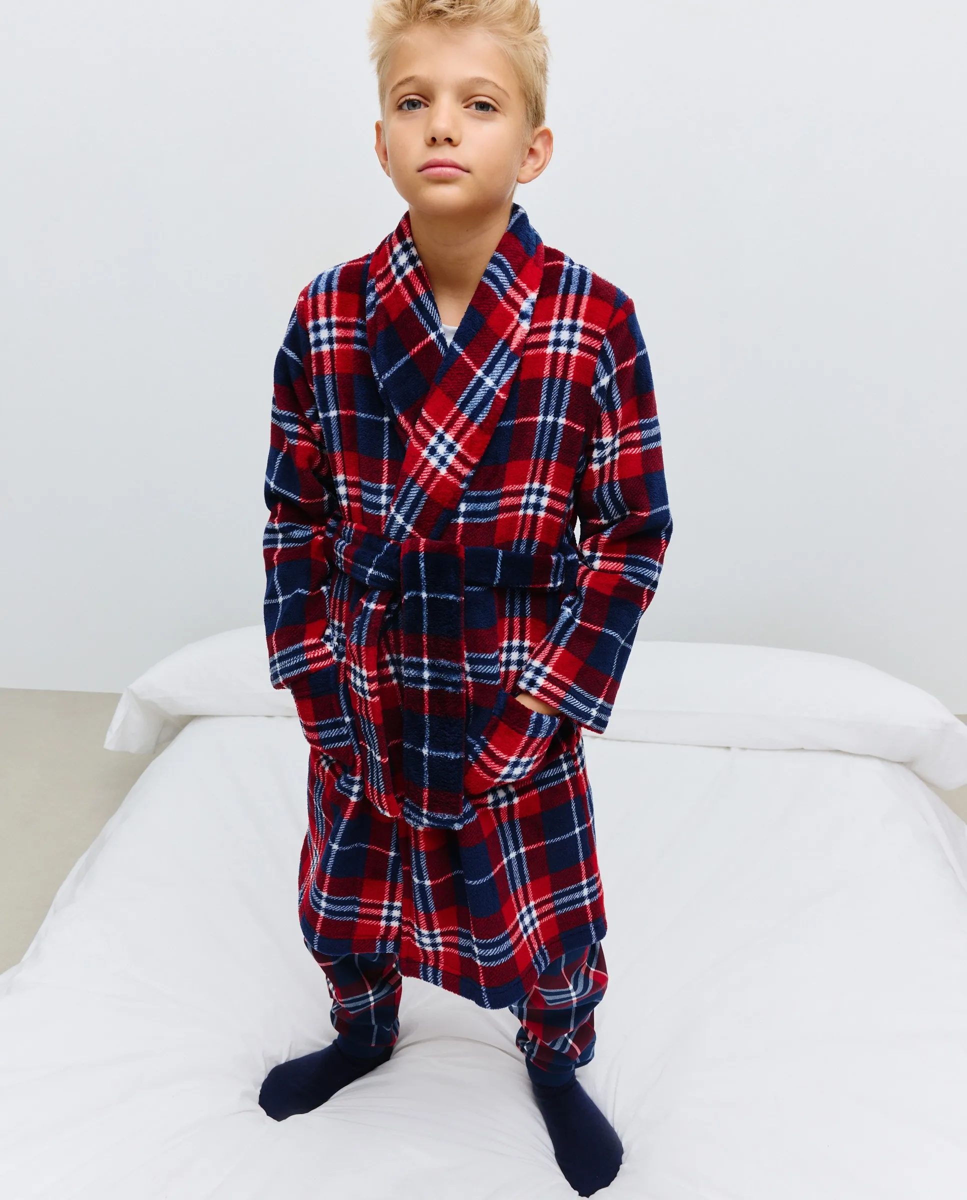 Детский халат в клетку Cotton Juice, красный
Детский халат в клетку Cotton Juice, красный