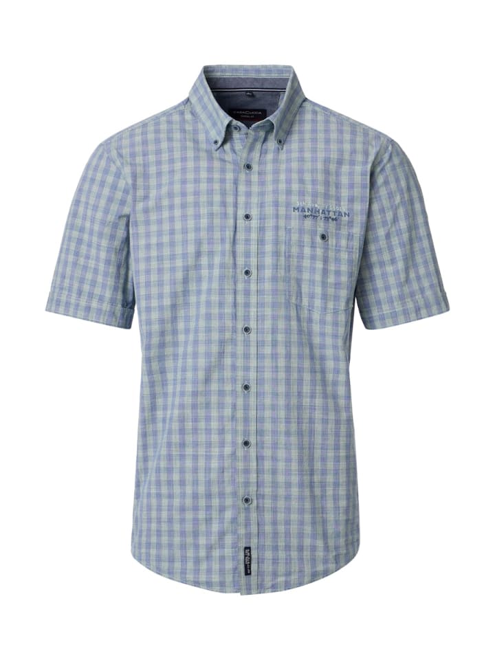 Повседневная рубашка с короткими рукавами зеленого цвета CASAMODA
Повседневная рубашка с короткими рукавами зеленого цвета CASAMODA