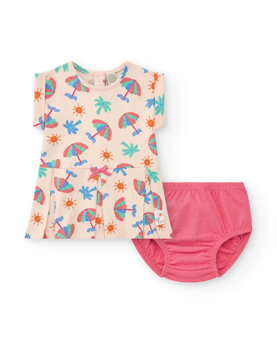 Комплект для девочки с платьем с принтом и розовыми трусиками Tuc tuc, цвет Crema
Комплект для девочки с платьем с принтом и розовыми трусиками Tuc tuc, цвет Crema