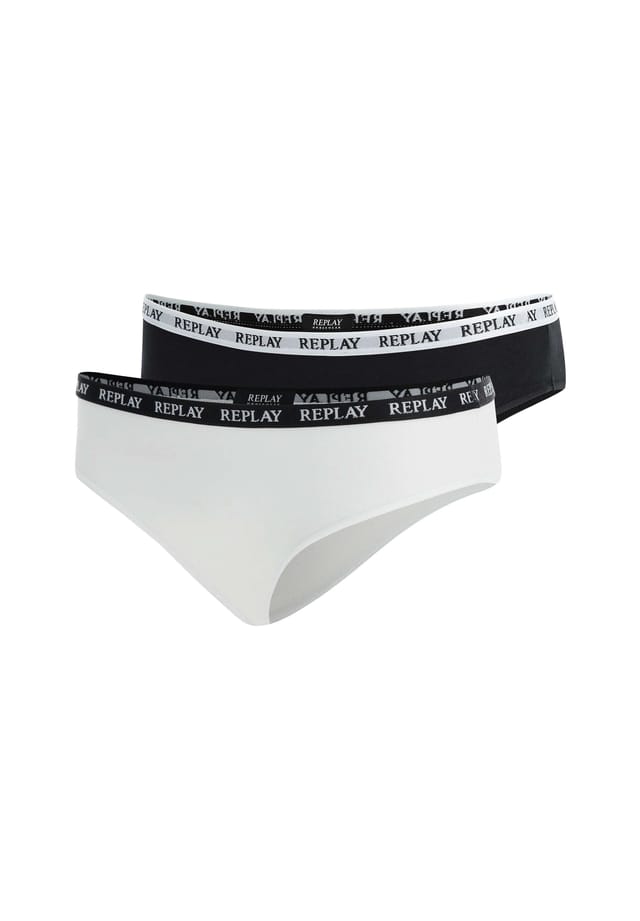Трусы 2 шт. в упаковке - трусы с логотипом на поясе хлопковая смесь Replay, черный
Трусы 2 шт. в упаковке - трусы с логотипом на поясе хлопковая смесь Replay, черный