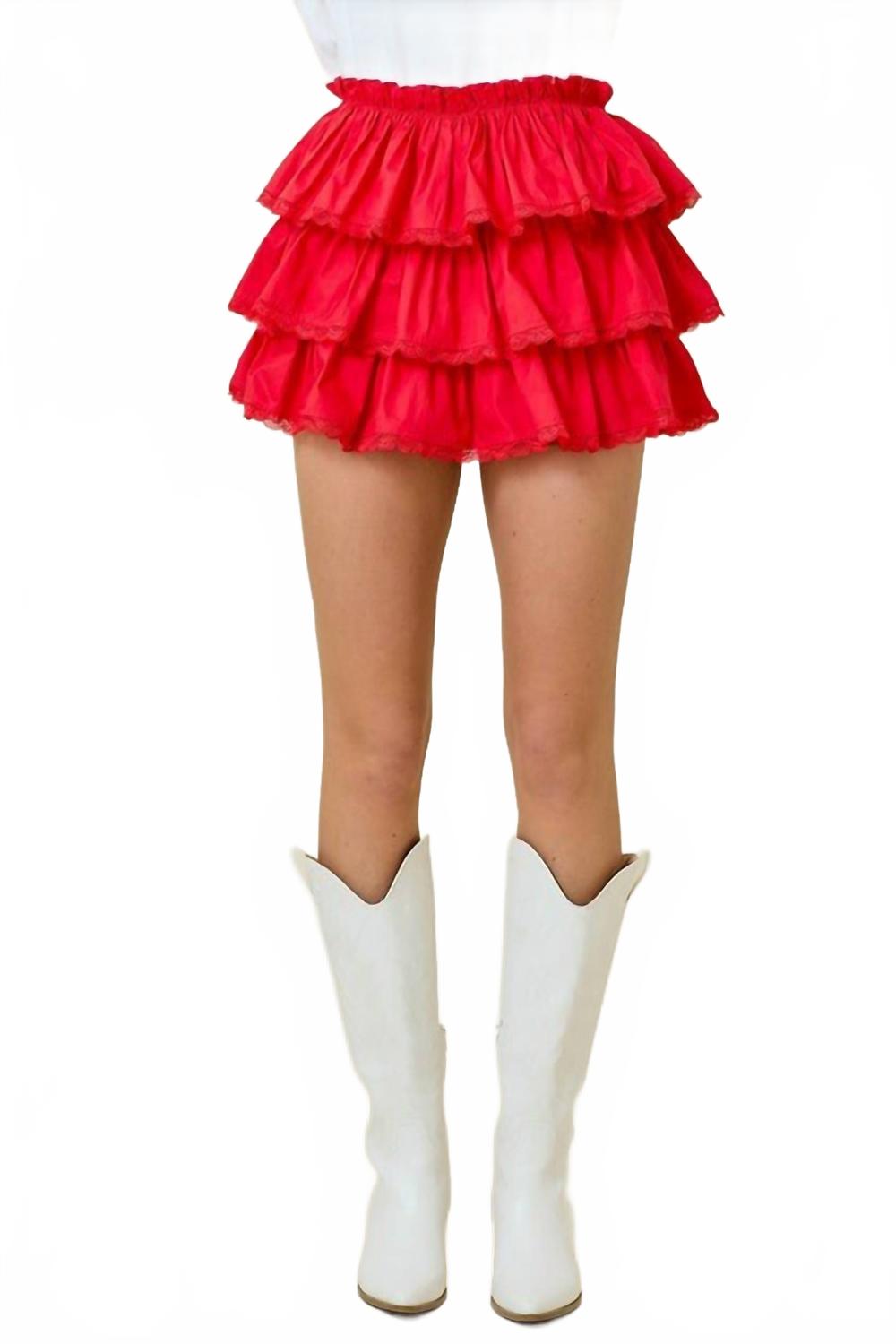 Сиднейская юбка-шорты с ярусами Day + moon, красный
Сиднейская юбка-шорты с ярусами Day + moon, красный