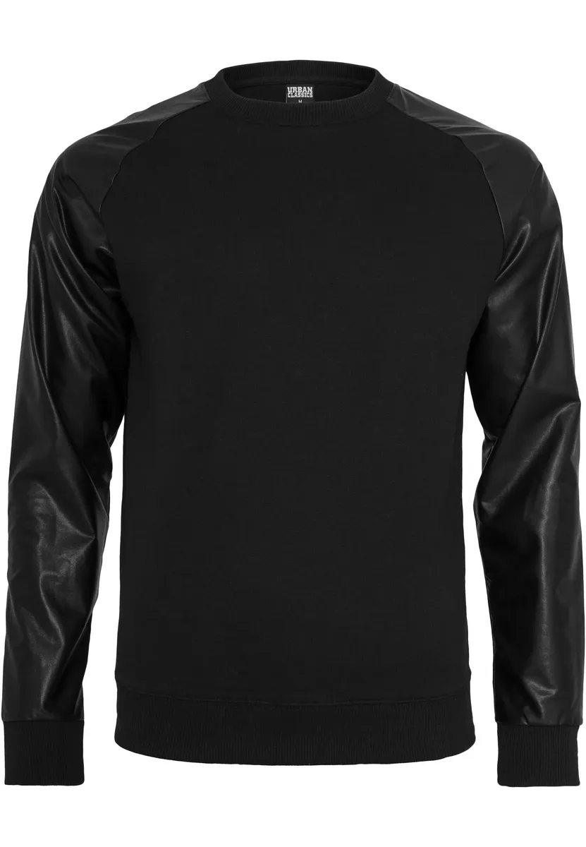 Свитер с круглым вырезом URBAN CLASSICS " Urban Classics Men's Raglan Leather имитация Crew", черный 
Свитер с круглым вырезом URBAN CLASSICS " Urban Classics Men's Raglan Leather имитация Crew", черный