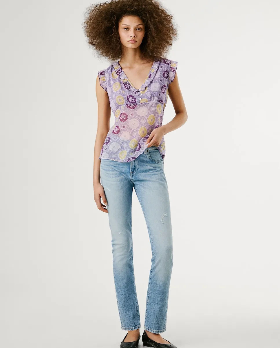 Женские джинсы прямого кроя с потертостями Pepe Jeans, светло-голубой
Женские джинсы прямого кроя с потертостями Pepe Jeans, светло-голубой