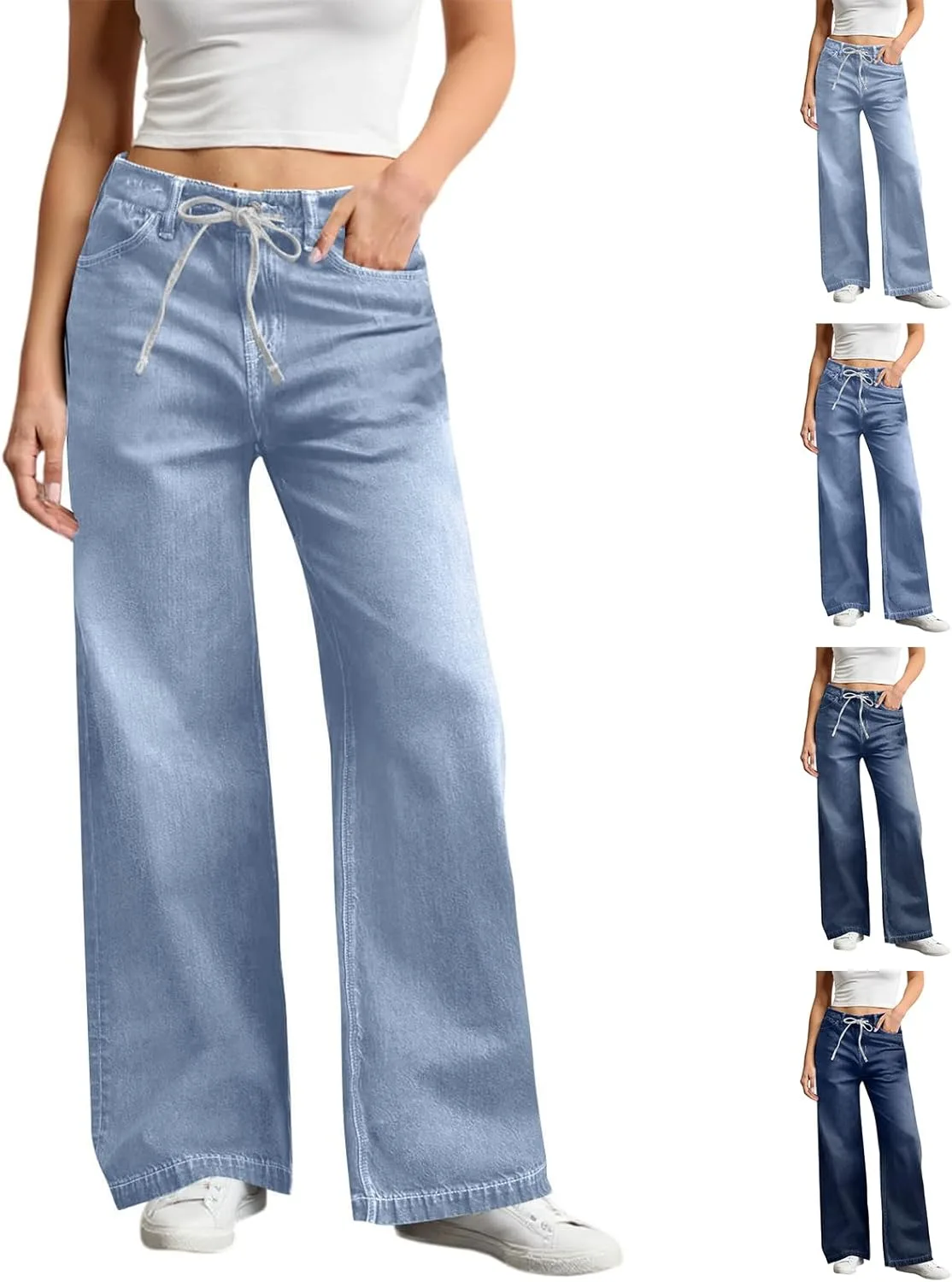 Брюки джинсы Baggy Wide Leg с высокой талией и завязками midelxp
Брюки джинсы Baggy Wide Leg с высокой талией и завязками midelxp