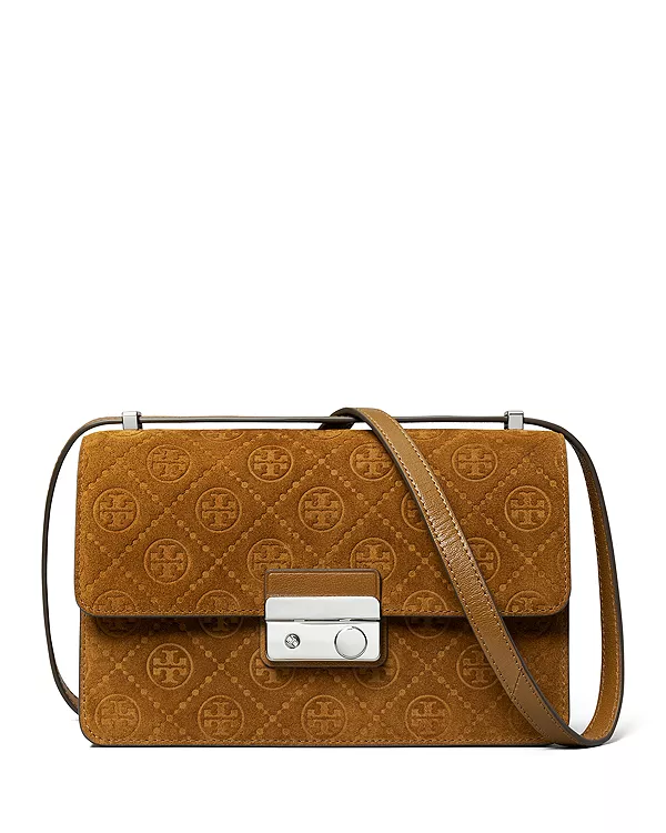 Сумка через плечо из замши с монограммой Т. Tory Burch, коричневый
Сумка через плечо из замши с монограммой Т. Tory Burch, коричневый