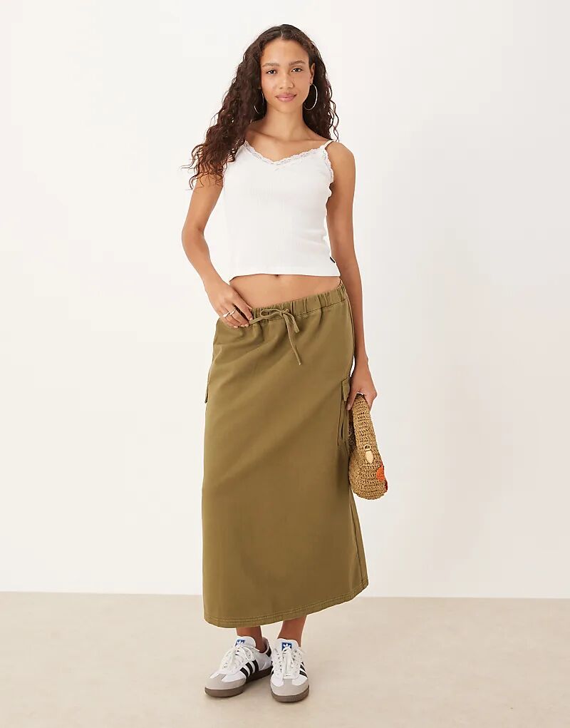 Юбка-карго цвета хаки от ASOS DESIGN
Юбка-карго цвета хаки от ASOS DESIGN