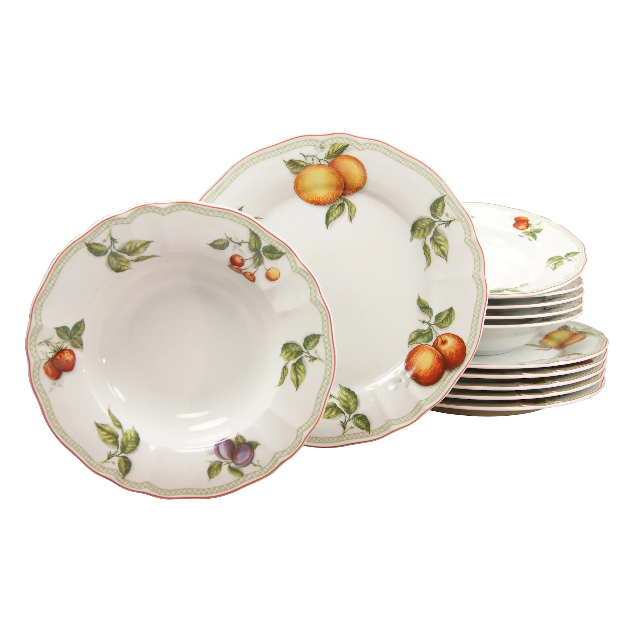 Обеденный сервиз CreaTable «Набор тарелок, набор посуды Flora Orchard», (набор, 12 предметов, набор тарелок на 6 персон), сервиз, фруктовое оформление, 12 предметов, на 6 персон, цвет weiß/bunt
Обеденный сервиз CreaTable «Набор тарелок, набор посуды Flora Orchard», (набор, 12 предметов, набор тарелок на 6 персон), сервиз, фруктовое оформление, 12 предметов, на 6 персон, цвет weiß/bunt