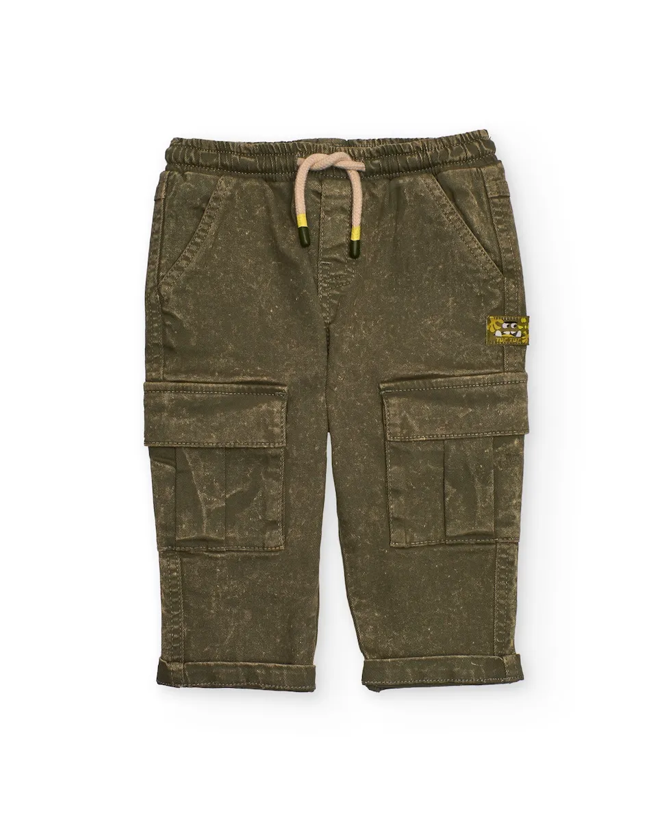 Детские карго-брюки оливкового цвета с эффектом стирки Tuc tuc
Детские карго-брюки оливкового цвета с эффектом стирки Tuc tuc