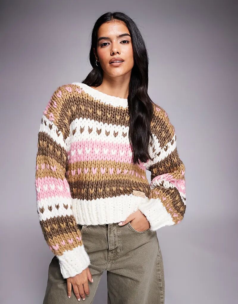 Джемпер ручной вязки в стиле фэйрайл Kiwi & Co Gingerbread содержит шерсть и выполнен в нейтральном многоцветном цвете.
Джемпер ручной вязки в стиле фэйрайл Kiwi & Co Gingerbread содержит шерсть и выполнен в нейтральном многоцветном цвете.