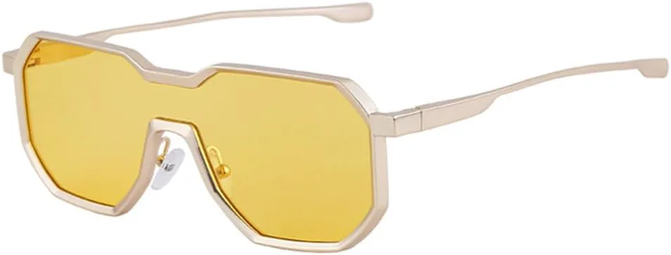 Женские солнцезащитные очки квадратные, цельные, прозрачные с зеркальным покрытием, UV400; мужские солнцезащитные очки панк, металлик, матовый золотисто-желтый
Женские солнцезащитные очки квадратные, цельные, прозрачные с зеркальным покрытием, UV400; мужские солнцезащитные очки панк, металлик, матовый золотисто-желтый