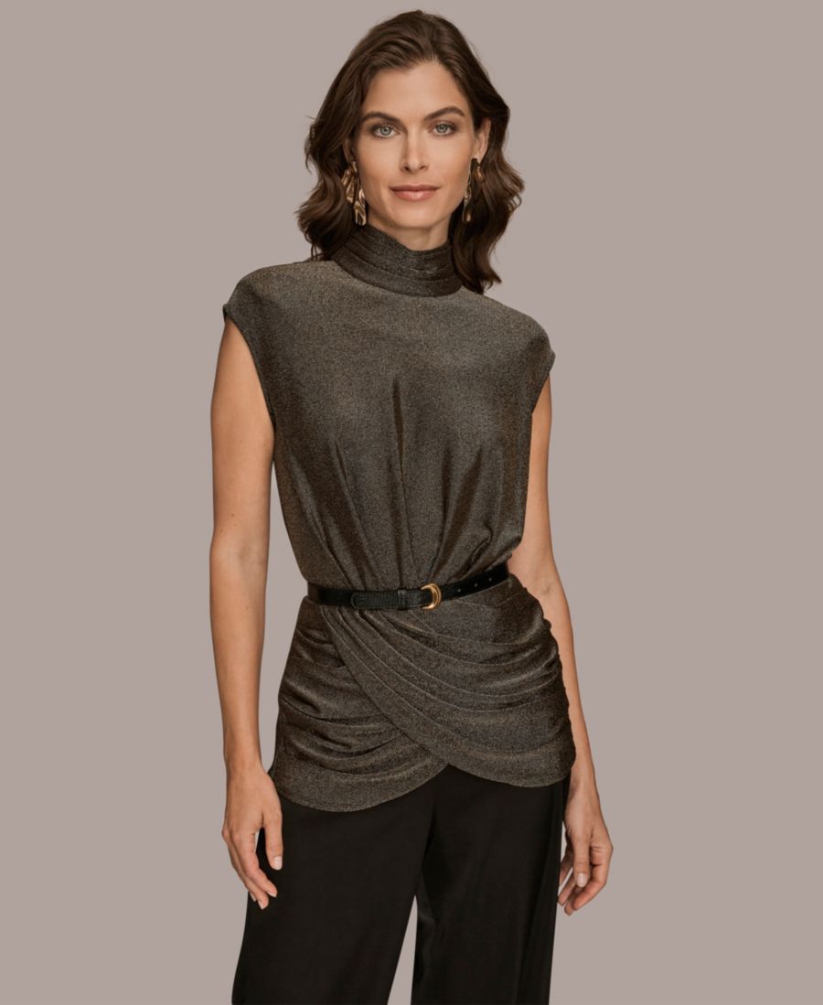 Женский оригинальный топ с поясом и высоким воротником Donna Karan New York, Black/gold
Женский оригинальный топ с поясом и высоким воротником Donna Karan New York, Black/gold