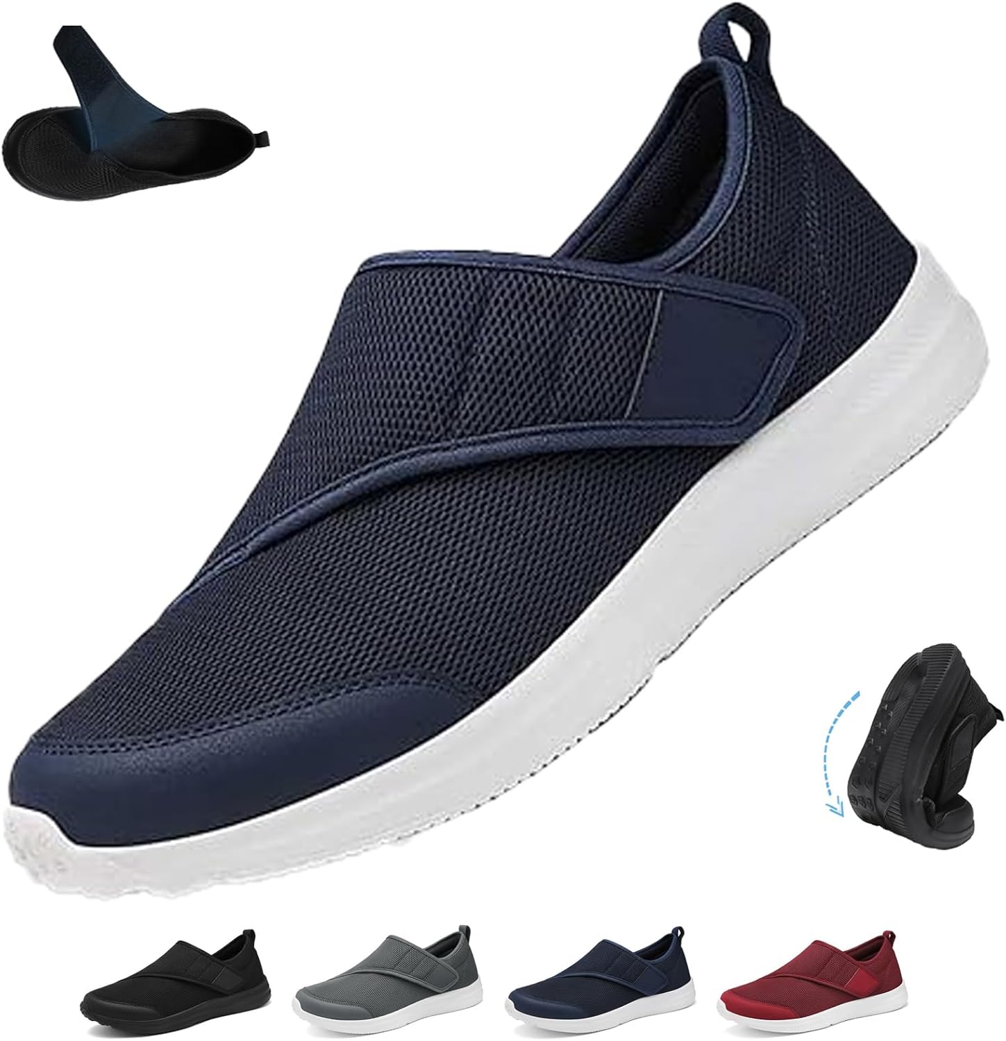 Мужские кроссовки GHTRHSB без шнурков, дышащие ортопедические повседневные ботинки, обувь с поддержкой свода стопы для отекших ног, синий
Мужские кроссовки GHTRHSB без шнурков, дышащие ортопедические повседневные ботинки, обувь с поддержкой свода стопы для отекших ног, синий