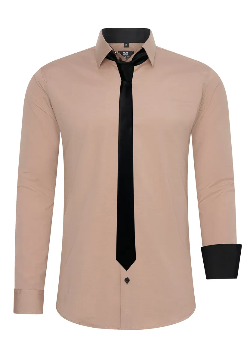 Рубашка с длинными рукавами Rusty Neal и галстуком, бежевый
Рубашка с длинными рукавами Rusty Neal и галстуком, бежевый