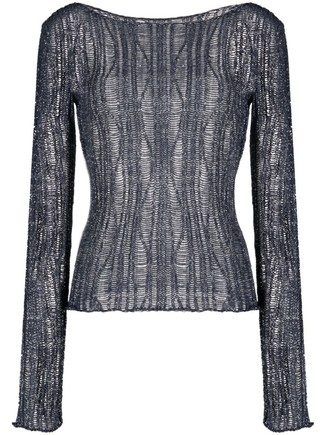 Свитер фактурной вязки с вырезом-лодочкой VOZ, синий
Свитер фактурной вязки с вырезом-лодочкой VOZ, синий