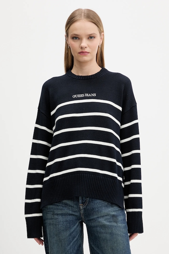 Хлопковый свитер Guess Jeans, темно-синий
Хлопковый свитер Guess Jeans, темно-синий