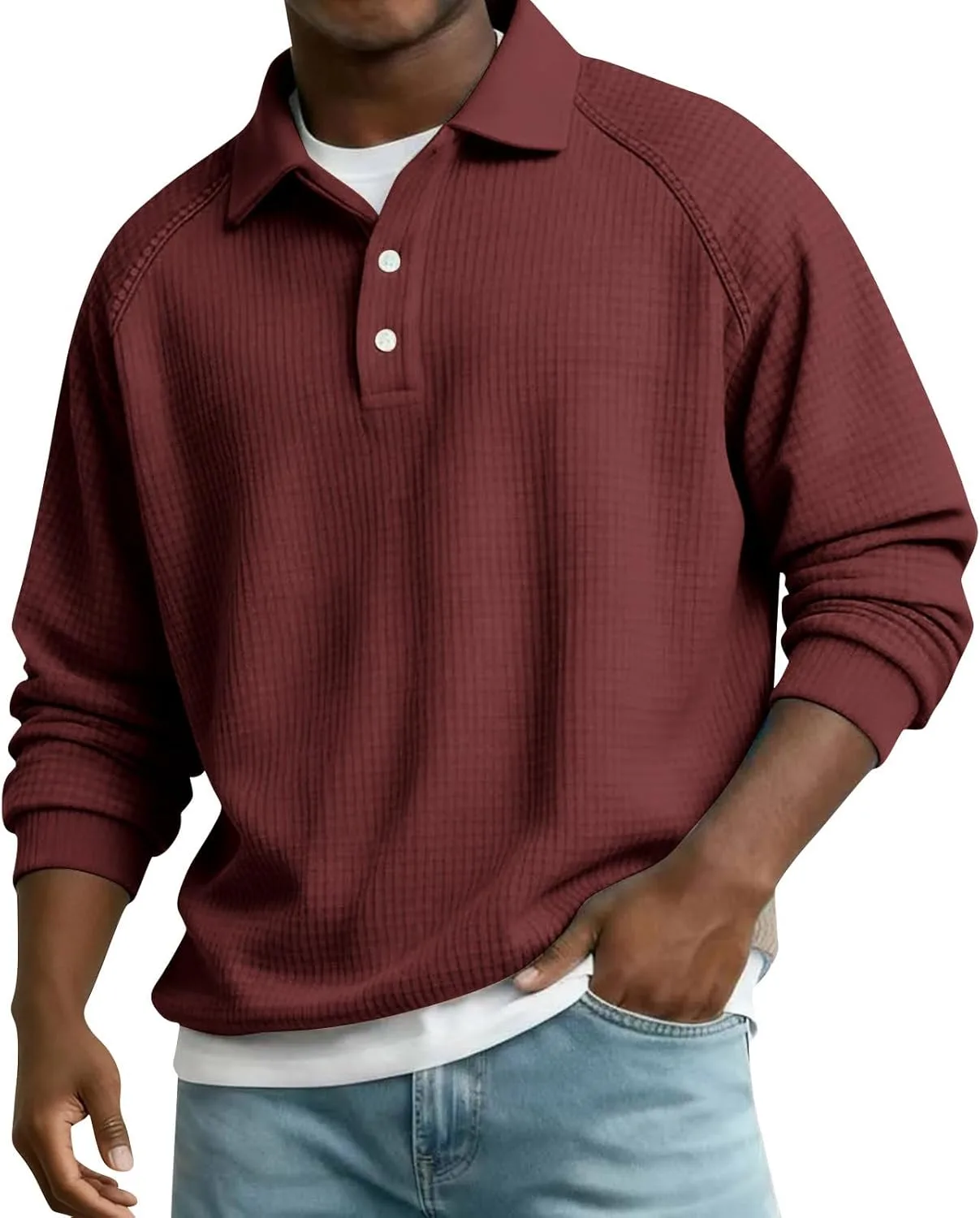 Waffle Long Sleeve Polo для мужчин Big and Tall lopmou
Waffle Long Sleeve Polo для мужчин Big and Tall lopmou