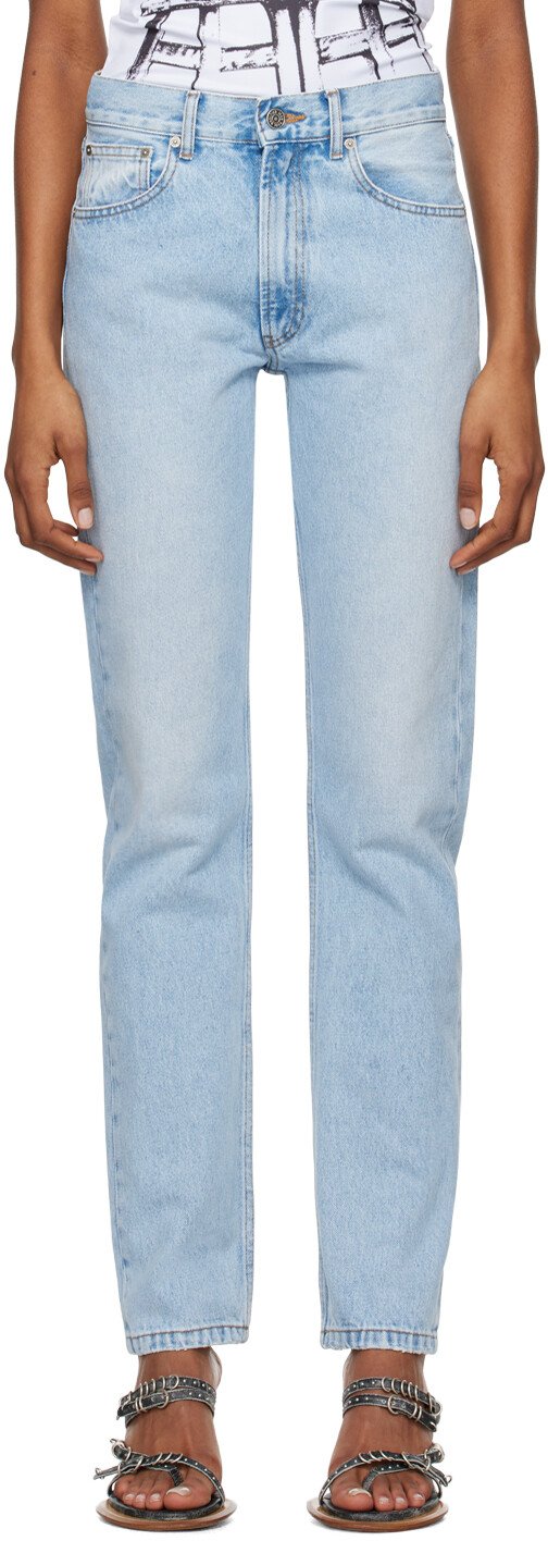 Синие принтованные джинсы Jean Paul Gaultier, голубой/белый
Синие принтованные джинсы Jean Paul Gaultier, голубой/белый