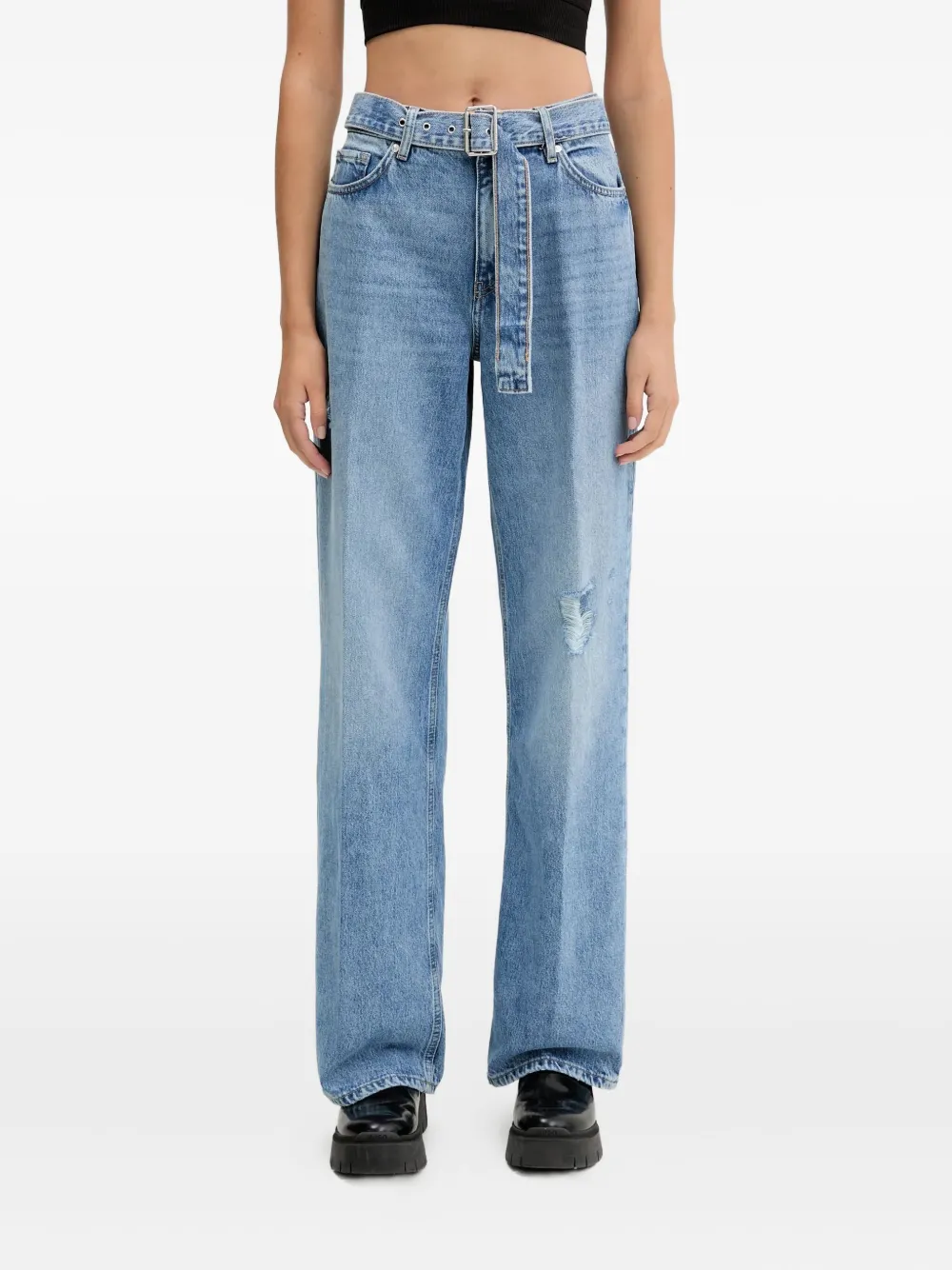 Джинсы с поясом HUGO, синий 
Джинсы с поясом HUGO, синий