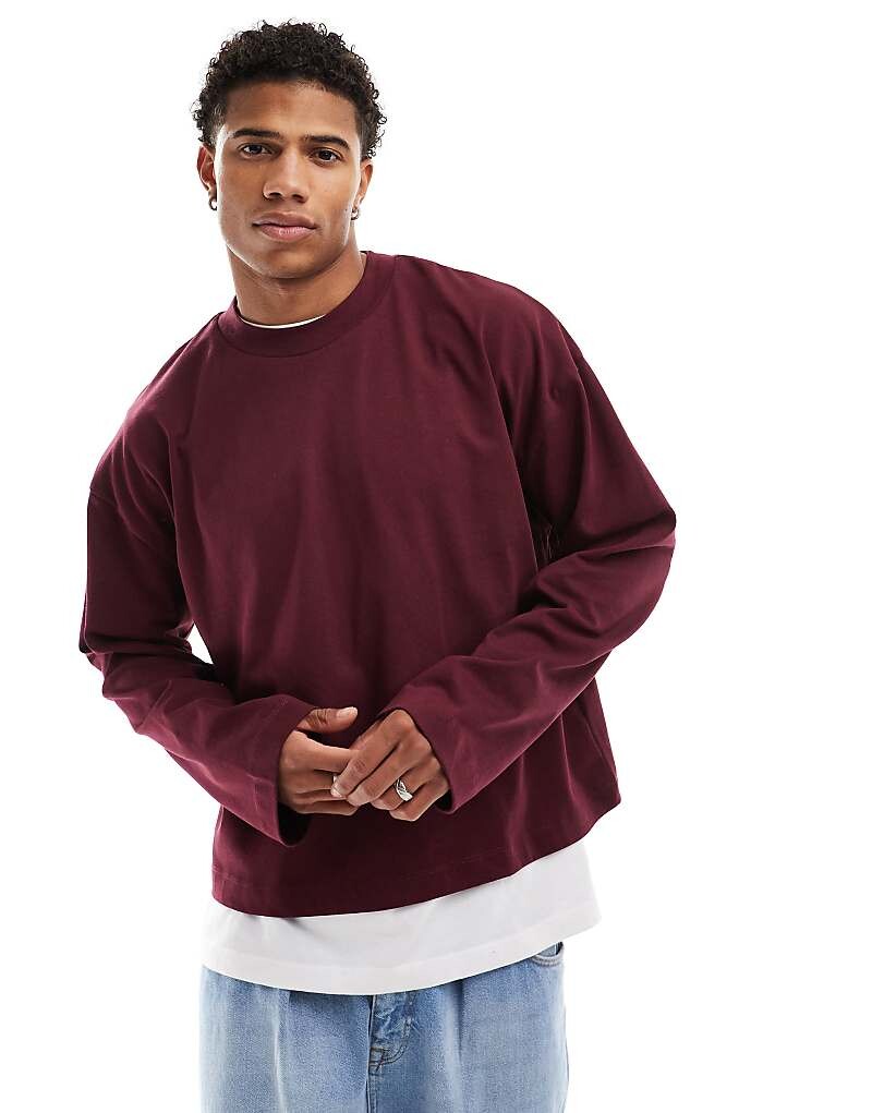 ASOS DESIGN Essential – плотная бордовая футболка свободного кроя с длинными рукавами, 240 г/м²
ASOS DESIGN Essential – плотная бордовая футболка свободного кроя с длинными рукавами, 240 г/м²