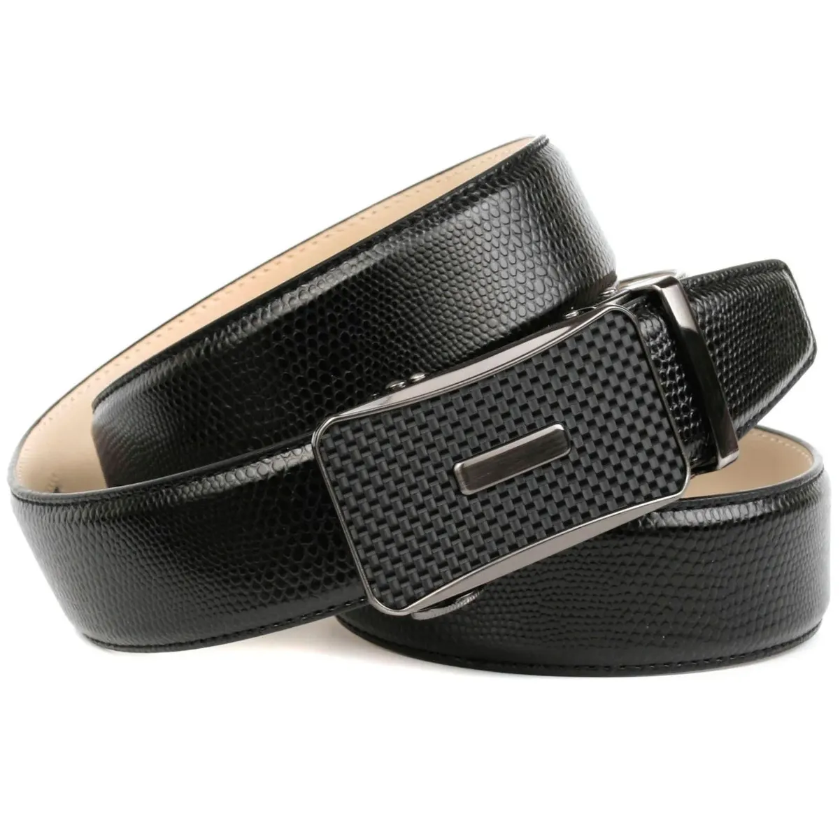 Кожаный ремень Anthoni Crown с тиснением монитора и карбоновой застежкой, черный
Кожаный ремень Anthoni Crown с тиснением монитора и карбоновой застежкой, черный