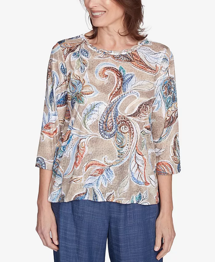 Миниатюрный топ Summer Solstice с круглым вырезом и узором пейсли Alfred Dunner, мультиколор
Миниатюрный топ Summer Solstice с круглым вырезом и узором пейсли Alfred Dunner, мультиколор