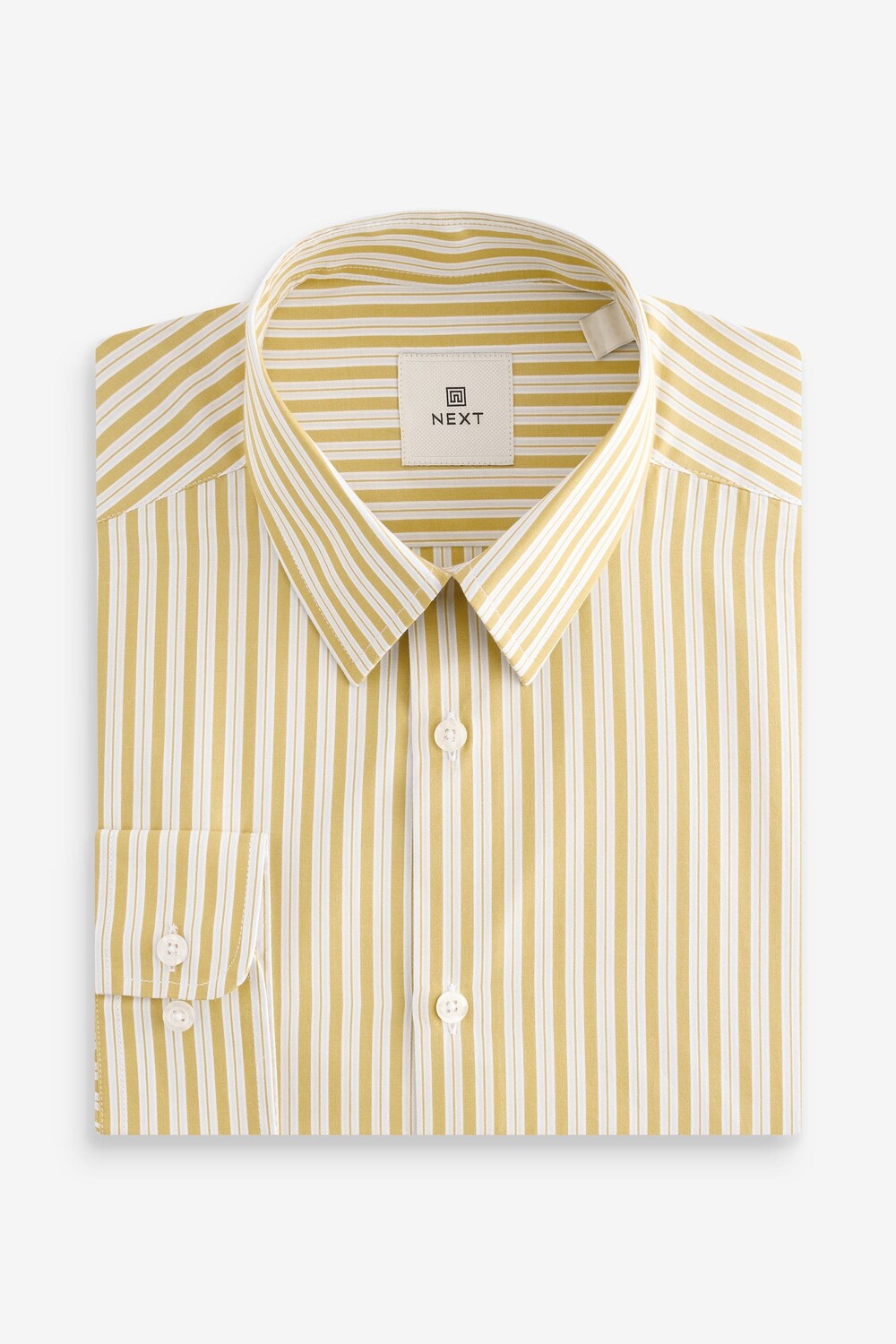 Рубашка в полоску из 100% хлопка, облегающая, с длинным рукавом и одинарной манжетой Next, желтый
Рубашка в полоску из 100% хлопка, облегающая, с длинным рукавом и одинарной манжетой Next, желтый
