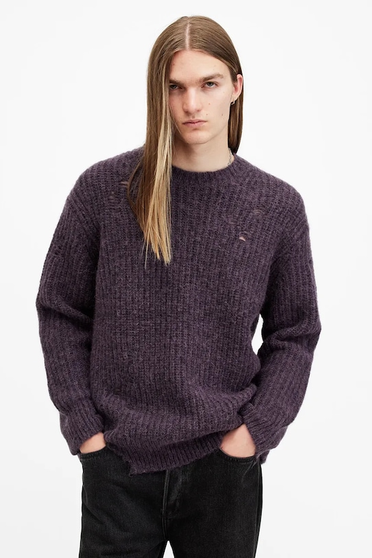 Вязаный шерстяной свитер SLANE Allsaints, фиолетовый
Вязаный шерстяной свитер SLANE Allsaints, фиолетовый