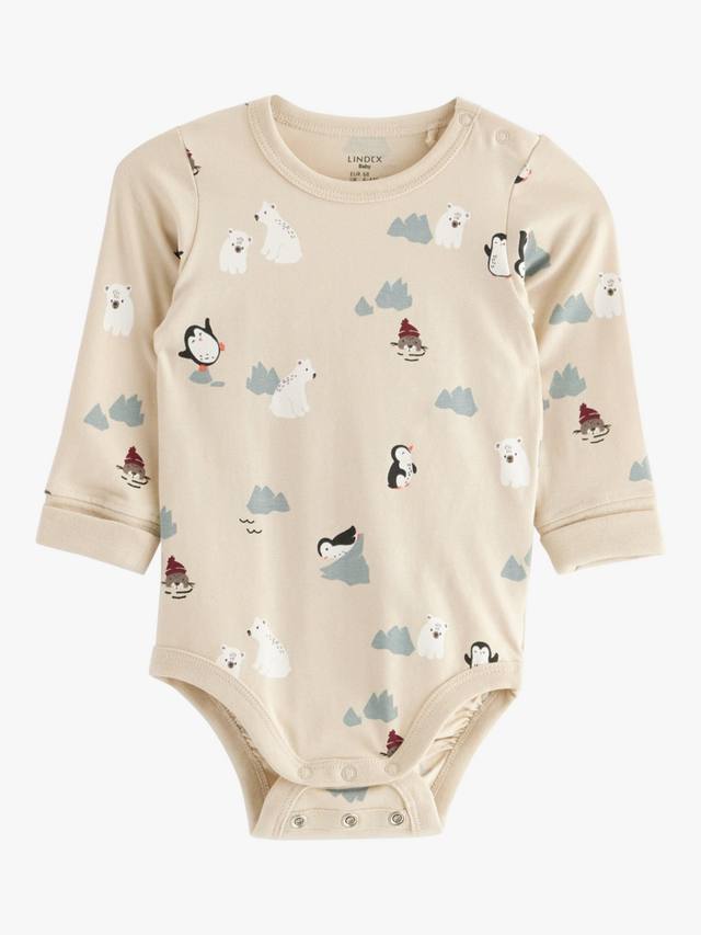 Детское боди с длинным рукавом с арктическим принтом Lindex, светло-бежевый
Детское боди с длинным рукавом с арктическим принтом Lindex, светло-бежевый