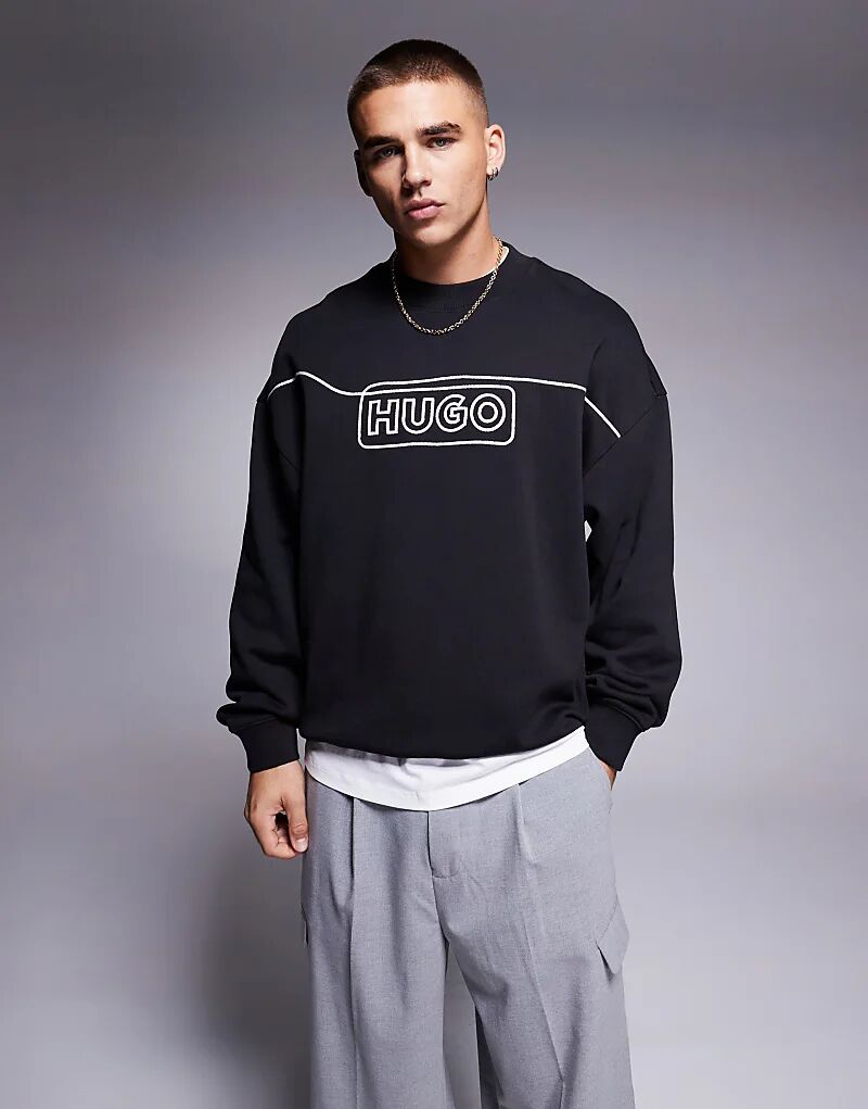 Свободная толстовка HUGO BLUE Noideryos с логотипом черного цвета
Свободная толстовка HUGO BLUE Noideryos с логотипом черного цвета