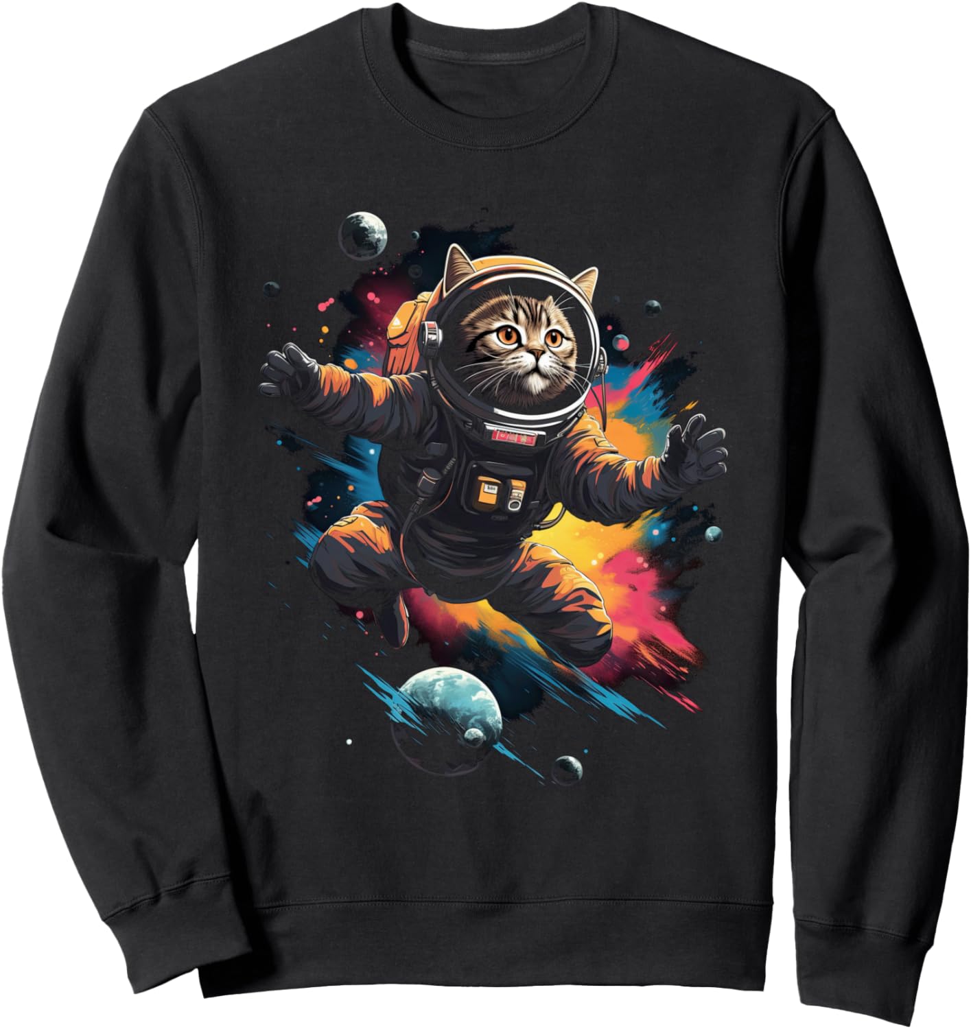 Толстовка с изображением котенка в стиле «Космос и галактика НЛО» и астрокробатическим рисунком Astrokitty For Cat And Space Fans, черный
Толстовка с изображением котенка в стиле «Космос и галактика НЛО» и астрокробатическим рисунком Astrokitty For Cat And Space Fans, черный